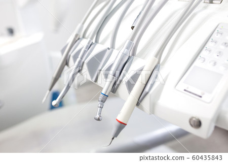 The office of the dentist. Dentist equipment close up The office of the dentist. Dentist equipment close up 60435843