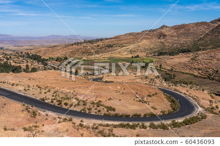 Landscape in Gheralta near Abraha Asbaha in Northern Ethiopia, Africa 60436093