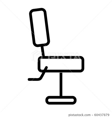 chair in the barbershop icon vector. Isolated contour symbol illustration chair in the barbershop icon vector. Isolated contour symbol illustration 60437879