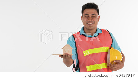 Foreman on a white background Foreman on a white background 60437917