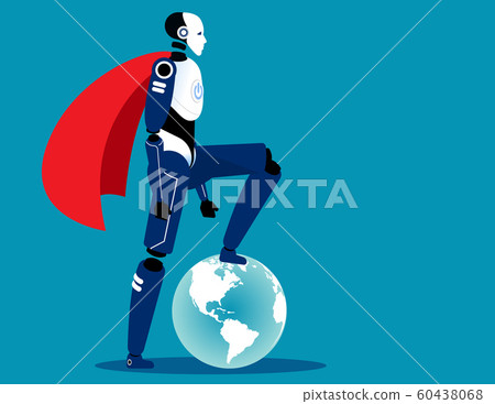 Robot and world. Concept business vector 60438068