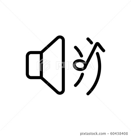 The volume level of the vector icon. Isolated contour symbol illustration The volume level of the vector icon. Isolated contour symbol illustration 60438408