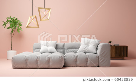 Interior of modern living room 3D rendering Interior of modern living room 3D rendering 60438859