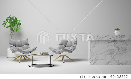 Interior of modern living room 3D rendering 60438862