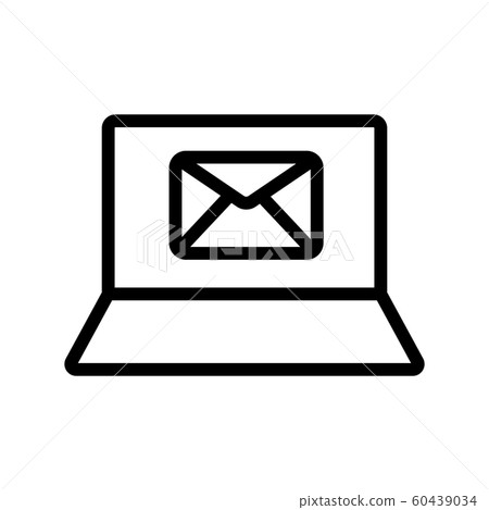 computer message icon vector. Isolated contour symbol illustration computer message icon vector. Isolated contour symbol illustration 60439034