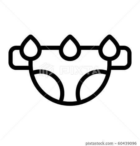 diaper icon vector. Isolated contour symbol illustration 60439096