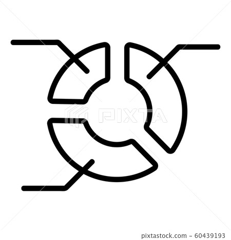 Chart diagram icon vector. Isolated contour symbol illustration 60439193