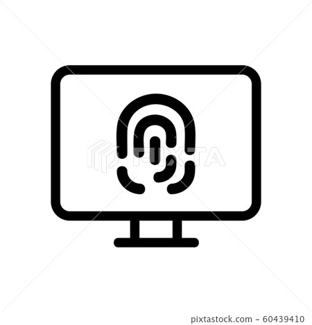 Fingerprint icon vector scan. Isolated contour symbol illustration 60439410