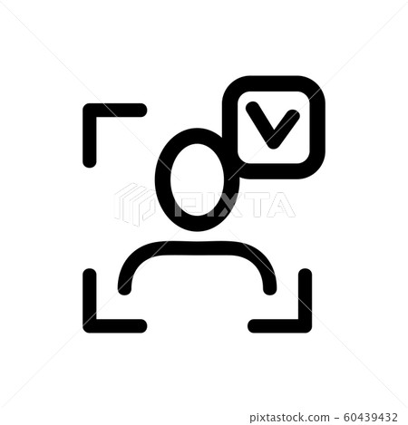 verification successful vector icon. Isolated contour symbol illustration 60439432