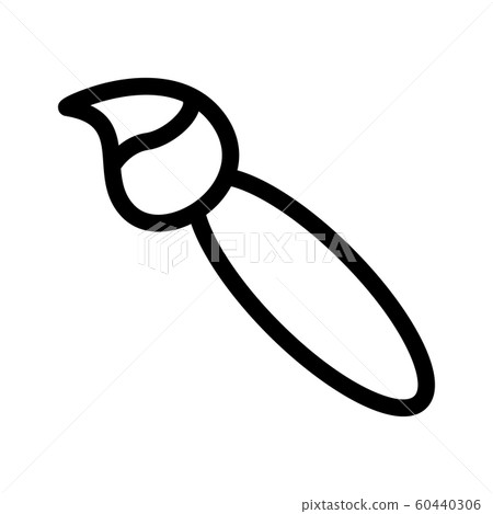 The artist s brush icon is a vector. Isolated contour symbol illustration The artist s brush icon is a vector. Isolated contour symbol illustration 60440306