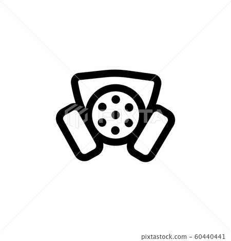Mask from dust icon vector. Isolated contour symbol illustration Mask from dust icon vector. Isolated contour symbol illustration 60440441