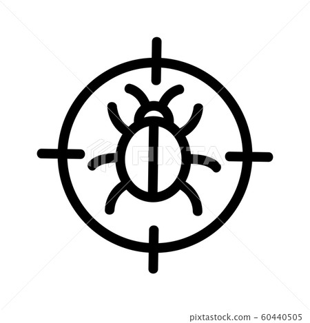 Search for insect icon vector. Isolated contour symbol illustration Search for insect icon vector. Isolated contour symbol illustration 60440505