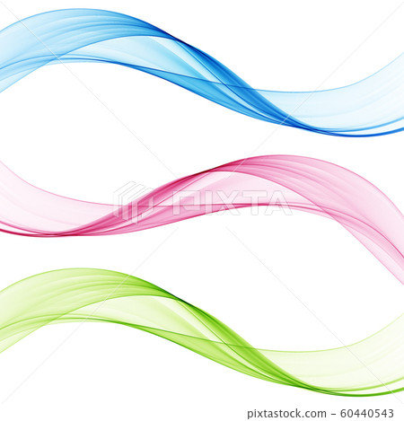 Set of abstract color wave. Color smoke wave. Transparent color wave. Blue,pink,red color. Wavy design. Set of abstract color wave. Color smoke wave. Transparent color wave. Blue,pink,red color. Wavy design. 60440543