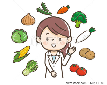 Nutritionist woman and ingredients 60441180