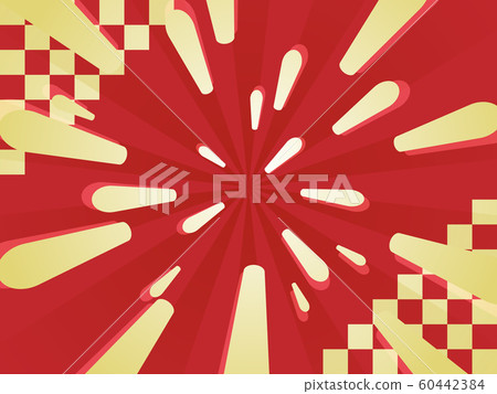紅色和金色格仔背景[內部輻射+射線] 60442384