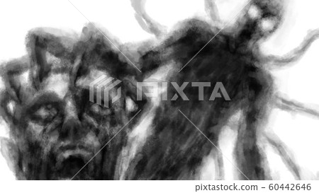 Darkness is coming. Dark silhouette of a monster 60442646