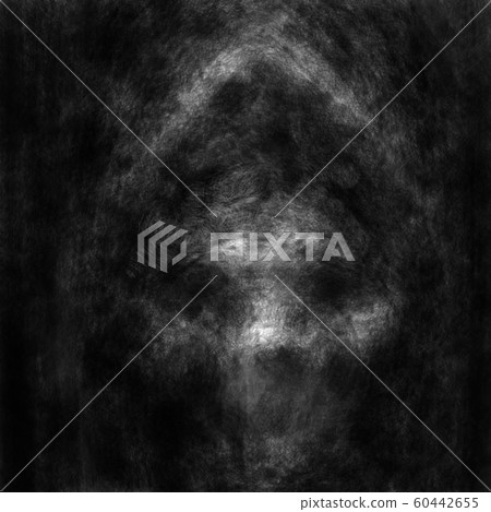 Scary grim reaper face in the dark. Black and Scary grim reaper face in the dark. Black and 60442655