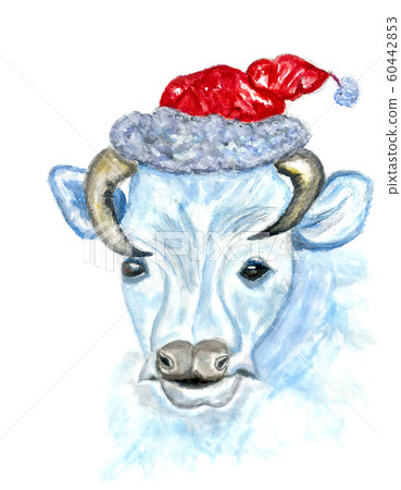 White bull art - Stock Illustration [60442853] - PIXTA