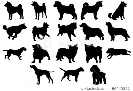 動物剪影寵物狗 動物剪影寵物狗 60445201