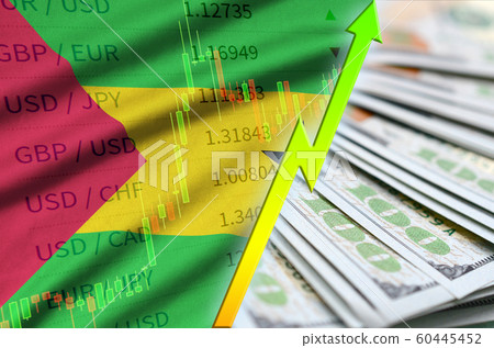 Sao Tome and Principe flag and chart growing US 60445452