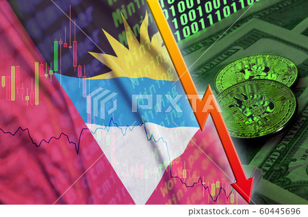 Antigua and Barbuda flag and cryptocurrency 60445696