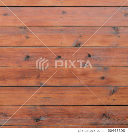 Varnished wood background from cabin exterior. 60445808