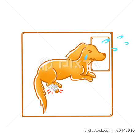 Inpatient dog sideways illustration Inpatient dog sideways illustration 60445910