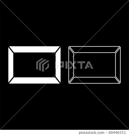Picture frame Squared shape icon outline set  60446551