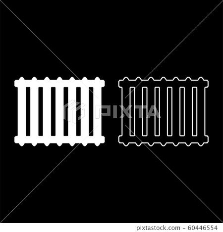 Cast iron battery Heating radiator icon outline Cast iron battery Heating radiator icon outline 60446554