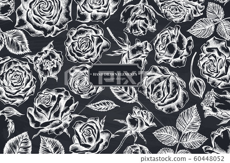 Floral design with chalk roses Floral design with chalk roses 60448052