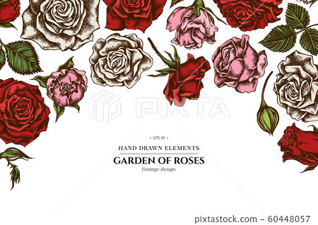 Floral design with colored roses 60448057