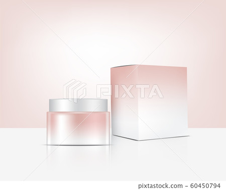 Jar Mock up Realistic Rose Gold Organic Cosmetic 60450794