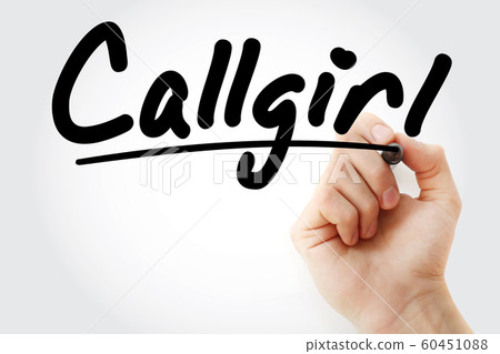 Hand writing Callgirl with marker 60451088