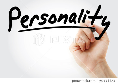 Hand writing Personality with marker 60451123