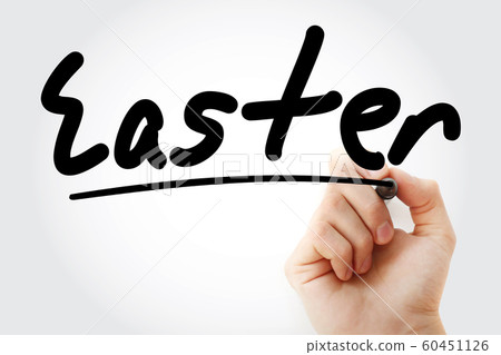 Hand writing Easter with marker Hand writing Easter with marker 60451126