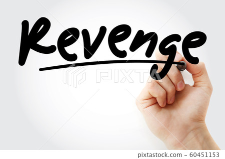Hand writing Revenge with marker 60451153