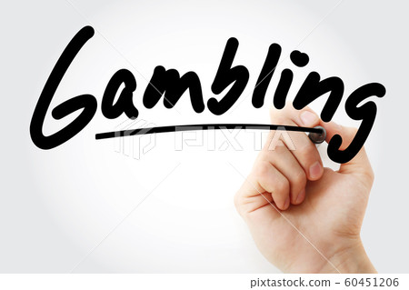 Hand writing Gambling with marker Hand writing Gambling with marker 60451206