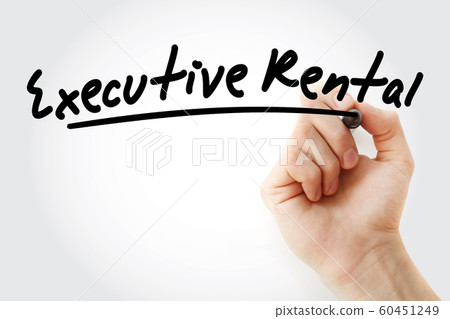 Hand writing executive rental with marker 60451249