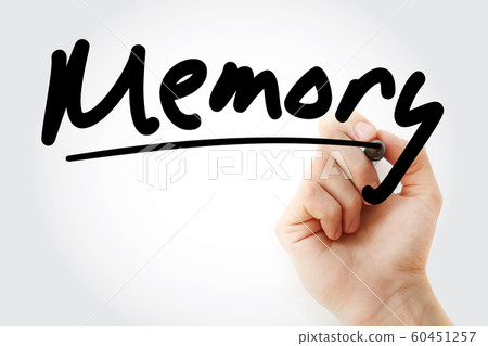 Hand writing memory with marker 60451257