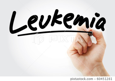 Hand writing Leukemia with marker 60451281