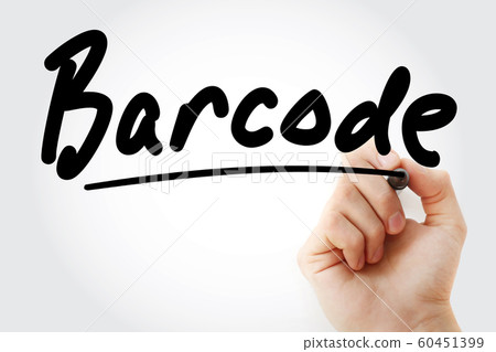 Hand writing Barcode with marker Hand writing Barcode with marker 60451399