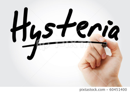 Hand writing Hysteria with marker Hand writing Hysteria with marker 60451400
