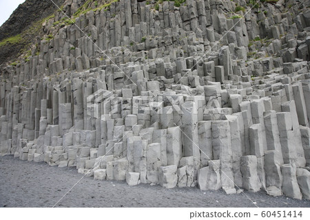 Basalt columnar joints on the Rainis Fijala coast (Iceland) 60451414