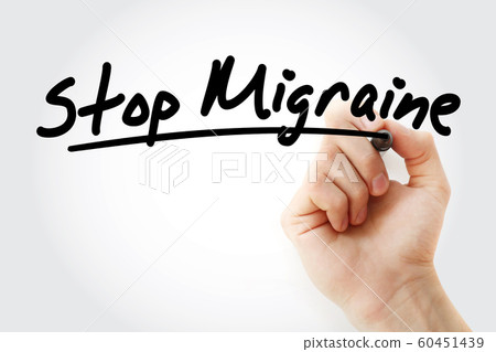 Hand writing Stop Migraine with marker Hand writing Stop Migraine with marker 60451439
