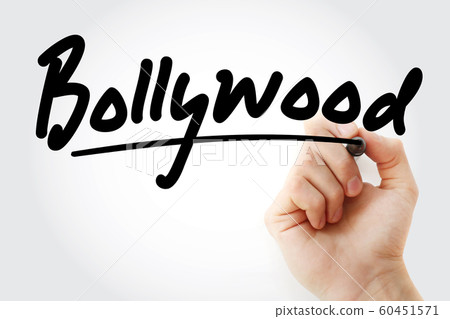 Hand writing Bollywood with marker 60451571
