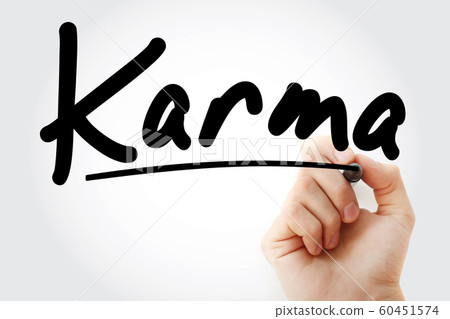 Hand writing Karma with marker Hand writing Karma with marker 60451574