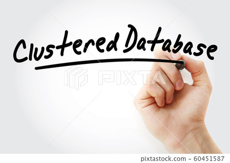 Hand writing Clustered Database with marker 60451587