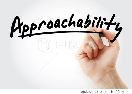 Hand writing Approachability with marker Hand writing Approachability with marker 60451624