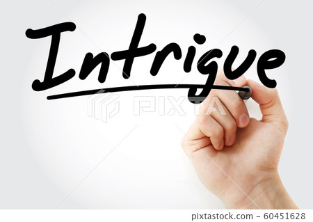 Hand writing Intrigue with marker Hand writing Intrigue with marker 60451628