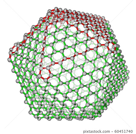 Nanocluster fullerene C720 molecular structure Nanocluster fullerene C720 molecular structure 60451740